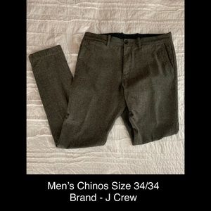 Men’s Dark Grey Tweed J. Crew Chinos